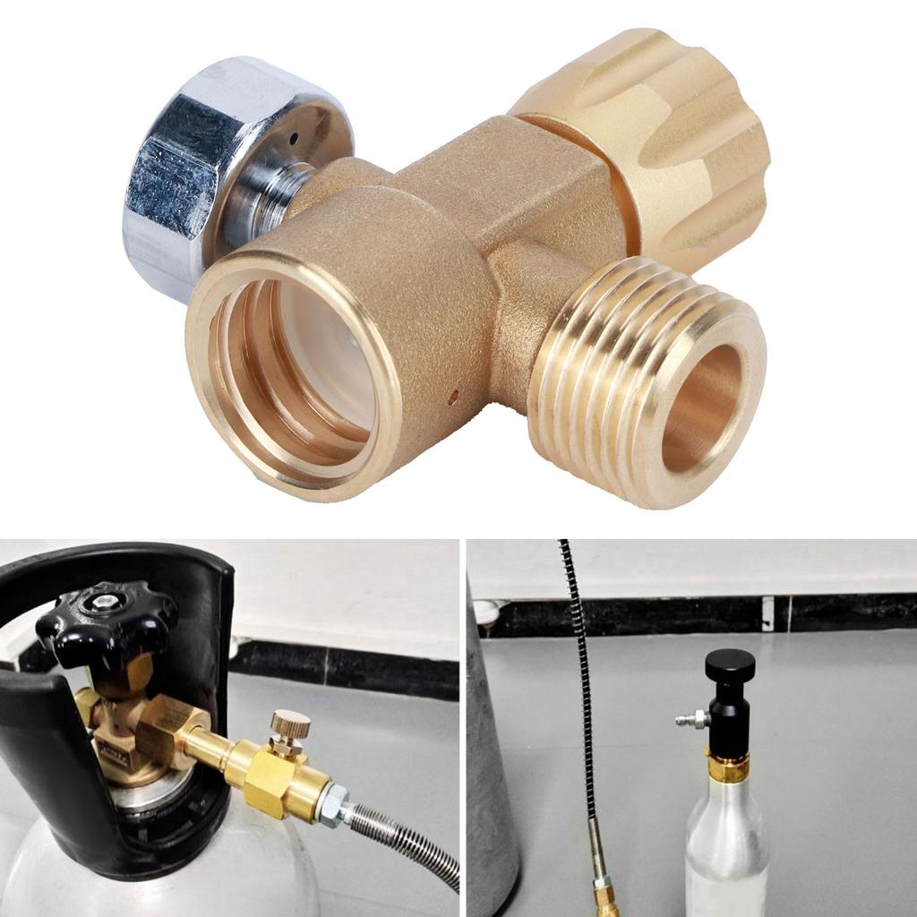 Адаптер для заправки CO2, латунный соединитель ASA с соединением W21.8-14, манометр 3000 фунтов на квадратный дюйм