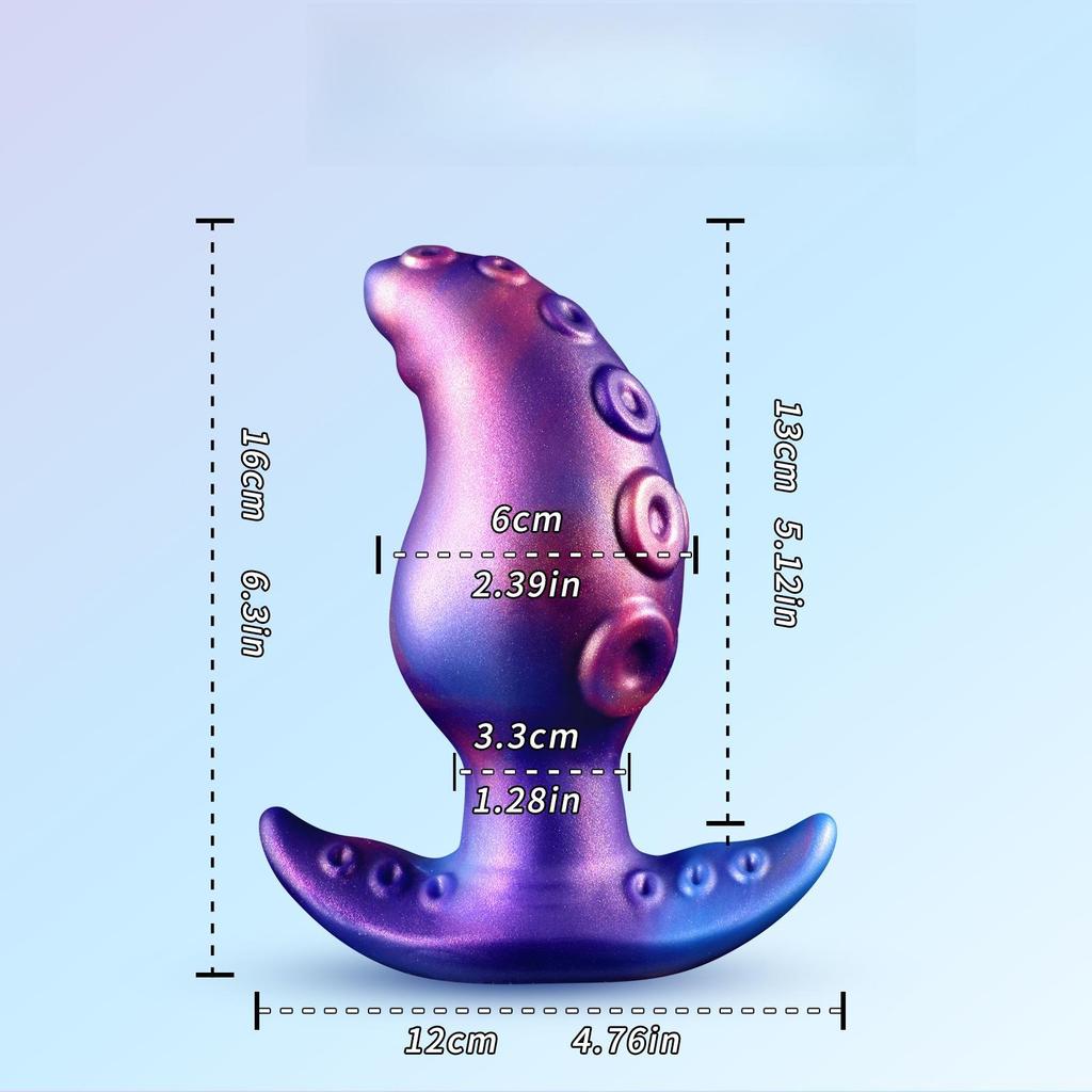 Colorful Wearing Dildo Head And Anal Plug Going Out Backyard Tentacle Training Anal Expansion Animal Products Alternative