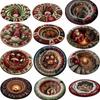 2D Flat Printed Christmas Rug Non-Slip Xmas Home Decor Christmas Doormat  Indoor