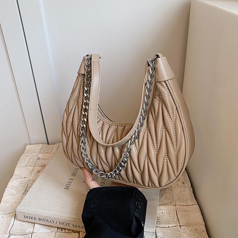 Плиссированная сумка-кроссбоди Saddle 2025 - Большая вместимость