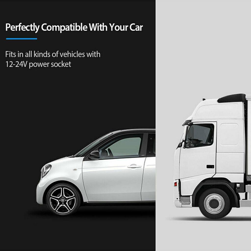 Universal Dual USB Car Charger Adapter - 12V/24V Cigarette Lighter Socket Splitter for Vehicles, Powering Multiple Devices W5U1