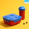 Creative DIY Building Block Lunch Box Modular Portable Bento Box for Children Student Sandwichs Fruit Salad Container Dinnerware