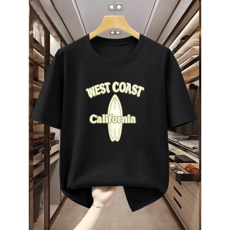 Мужская футболка West Coast California Surf Свитшот Удобная Повседневная Футболка с коротким рукавом Летом