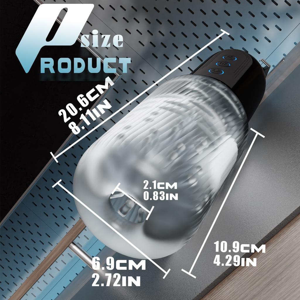 2 In 1 Male Masturbator - 5 Sucking and 10 Vibration Modes, Hands Free Realistic Stimulator Sex Toys for Men