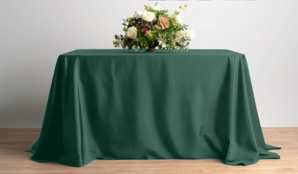 Matte Velvet Tablecloth Bottle Green For Table 230X230Cm