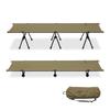 2WAY Camping Cot 600D Quiet Lightweight Folding Bed Load Capacity 150kg Switchable 600D Sheet High/Low (Olive) -