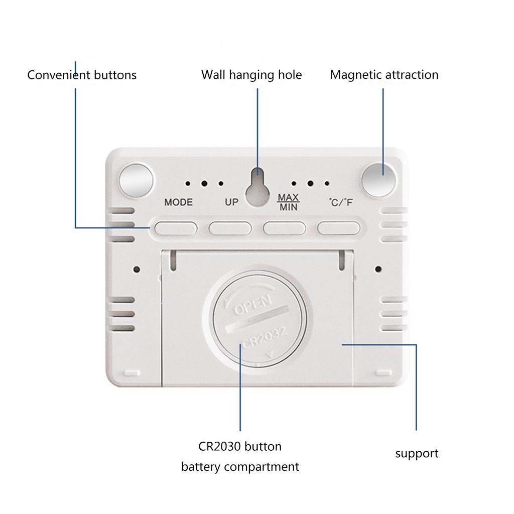 Тонкие электронные настенные часы Цифровые настенные часы на батарейках Магнитные присоски для крепления на холодильник