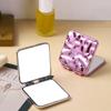 Square Portable Hand Mirrors Mini Compact Pocket Mirror Foldable Plating Makeup Mirror Outdoor