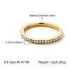 Tarnish-Free Fashion Stainless Steel Ring Women Customizable 18K Gold Plated Stackable Rings Non-Fading Zircon Cluster Rings