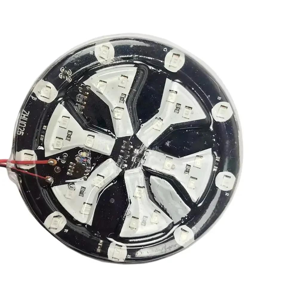 Colorful Atmosphere Lamp Motorcycle Car LED Strobe Light Flash Lamp Car Styling Modified Snowflake Lights Fire Wheel Lights