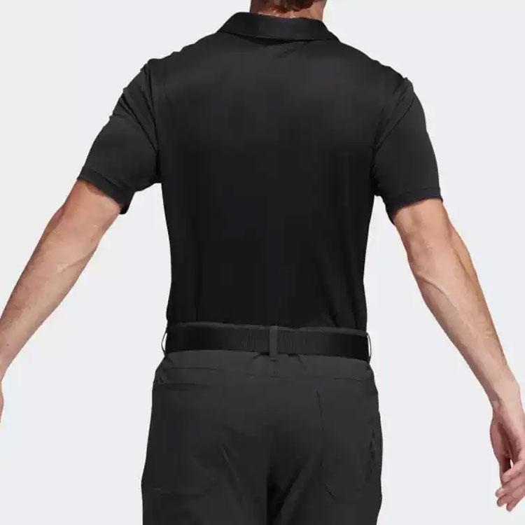 Adidas Polo Shirts Men's Black Polo Collar Moderate Straight Fit DQ2310