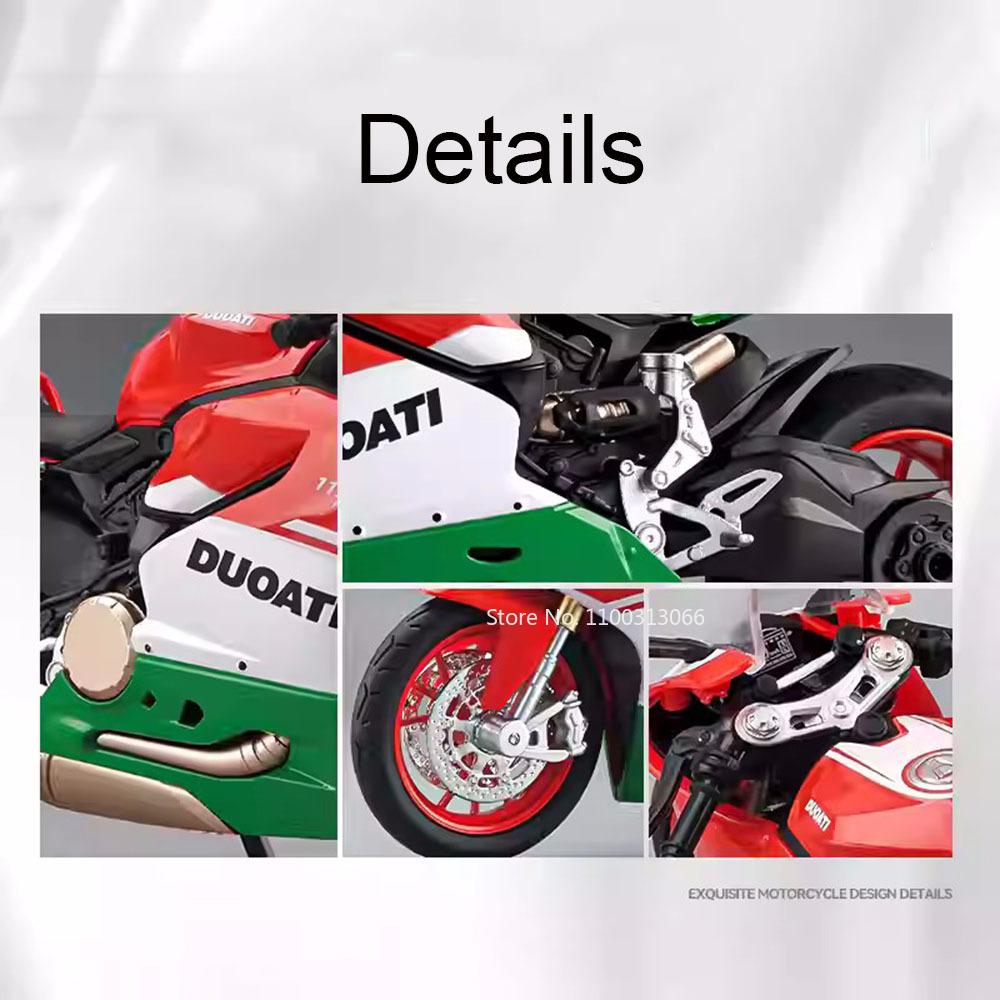 1:12 1199 Spring Breeze 250 SR Motorcycle Models Cars Alloy Diecast Toys Light Music Wheel Turned Motorcycles Vehicle Kids Gifts