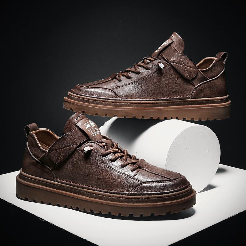 Мужские ботинки из спилковой кожи, брендовые водонепроницаемые зимние ботинки на шнуровке для мужчин 2024 года, новые классические повседневные рабочие ботинки для мужчин222