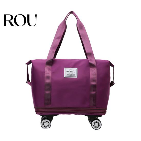 Luggage Organizer Bag Travel Duffel with Detachable Wheels Large Capacity Dry Wet Separation Waterproof Gym Oxford Cloth Outdoor Overnight Workout