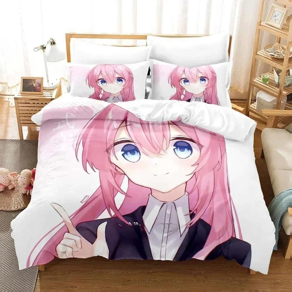 3D Kawaii Девочки Shikimori'S Not Just A Cutie Печатный Комплект Постельного Белья Пододеяльник Наволочка Комплект Постельного Белья Простыня Покрывало Полный