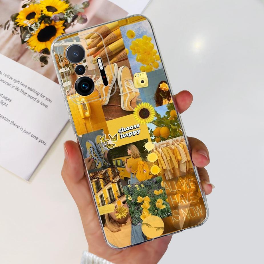 Чехол для Xiaomi 11T Pro Новый Модный Задняя Крышка Силиконовый Мягкий ТПУ Чехол для Телефона Для Xiaomi Mi 11T Pro 11TPro Mi11T Полный Чехол Бампер