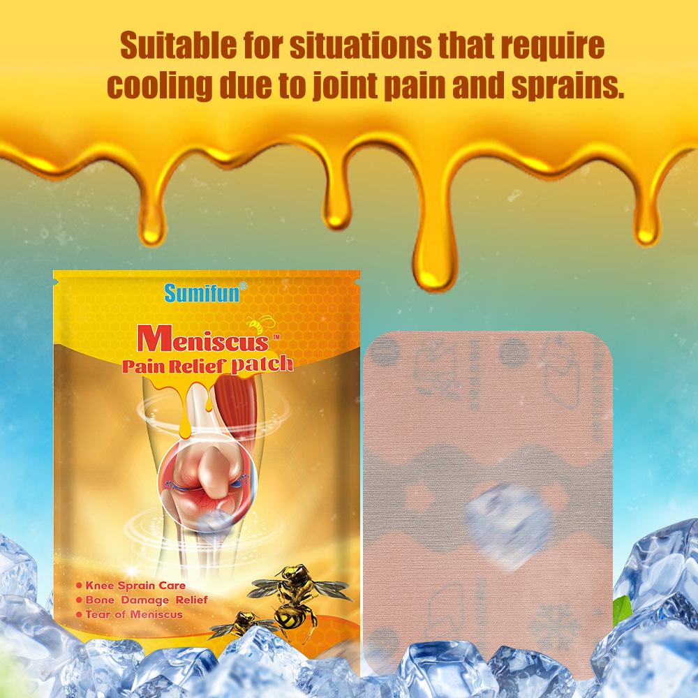 4 пластыря/пакетик пластыря Jiuguang с пчелиным ядом Ice-sense для облегчения боли и холодного компресса, эластичная ткань для медицинского вспомогательного ухода