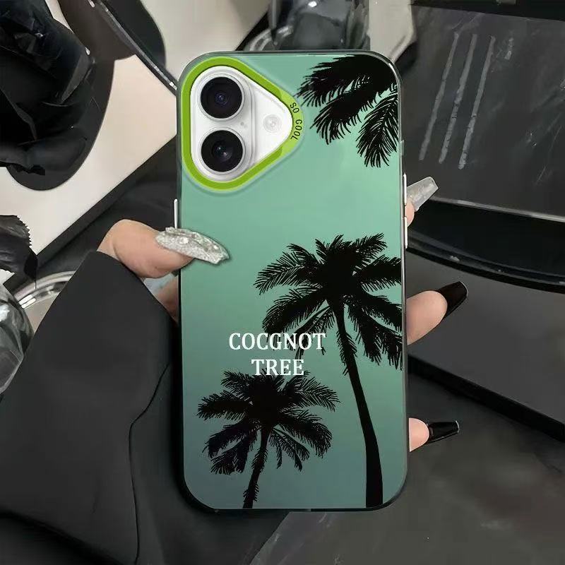 Новая кокосовая пальма подходит для чехла на мобильный телефон iphone17 Apple 16promax/15 противоударный 14pro13 Европа и Америка 12