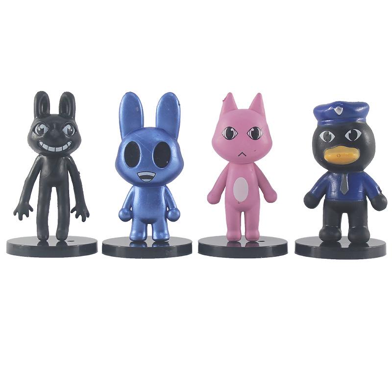 Игровая модель-фигурка животного из хоррор-больницы, 3,2 дюйма, ручная роспись, кошка и собака, с подставкой.