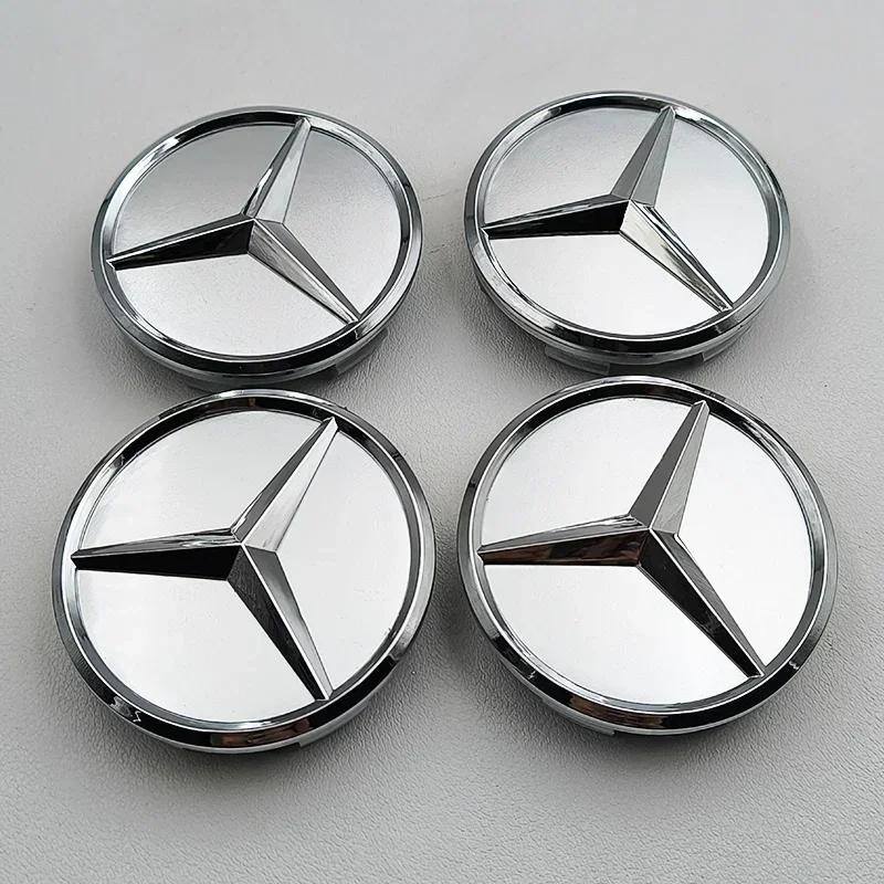4pcs 60mm Car Rims Hub Wheel Center Caps For Mercedes Benz A B C E S CLA CLS GLK ML GLA GLB GLC GLE Accessories