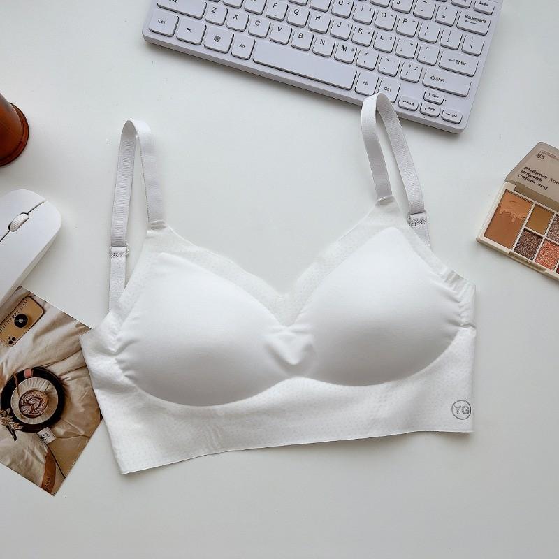 FINETOO Women U-shaped Beautiful Back Bra Seamless Wireless Underwear Backless Bra Push-up Tank Tops