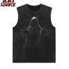 Anime Pain Printed T Shirt Men yk Washed  Cotton Tops Tees Fog Series Tshirt Womens Streetwear Hip Hop Male P