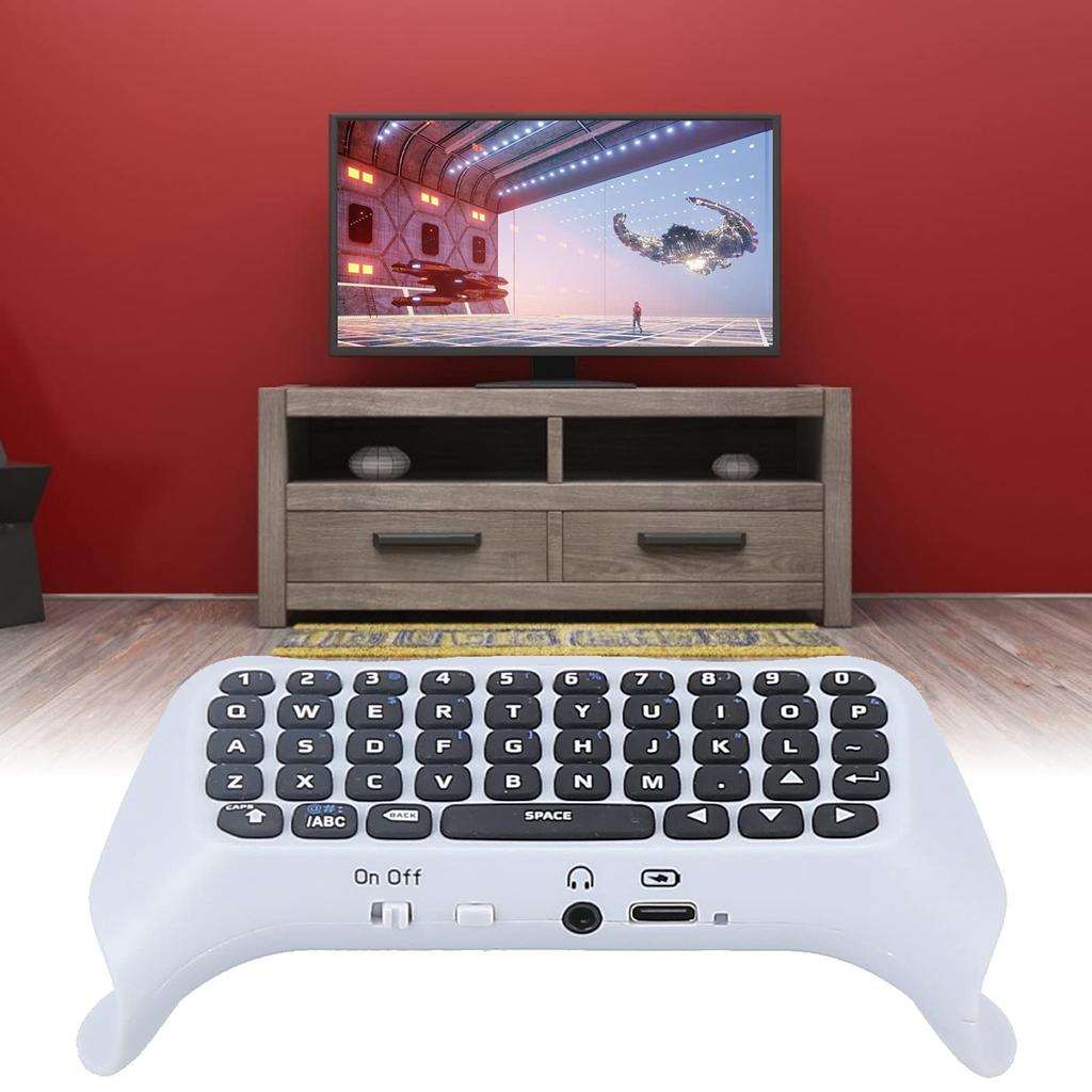 Vbestlife Wireless Controller Keyboard for Game Controller External Mini Wireless Keyboard with Speaker for PlayStation 5 PS5, Keyboard,