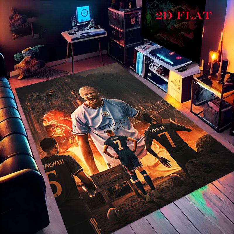 Vinicius Jr. Soul Poster Carpet Rug for Living Room Bedroom Home Sofa Decoration,Kids play Nonslip Floor Mat