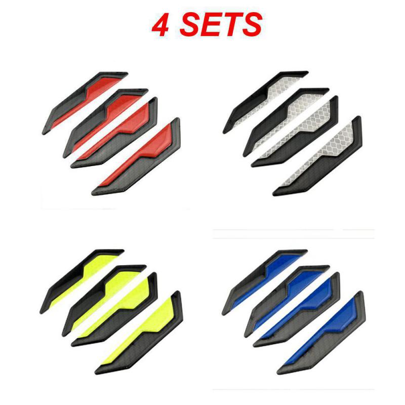 2/3/4SETS Car Crash Strips Paster Легко устанавливается Антицарапающий клей для кузова автомобиля Красивый внешний вид