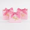 24Pcs Pink Thank You Candy Bags Wedding Favors Chocolates Gift Packaging Paper Box Birthday Party Baby Shower Decor Supplies