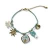 Waterproof Ocean Style Bracelet Stainless Steel Conch Shell Hand Chain Braided Rope Bangle  Travel
