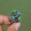 Кольцо Fiesta Kingman Turquoise Кольцо из стерлингового серебра 925 пробы Ручная работа Дизайнерские украшения Кольцо с драгоценным камнем Multi Copper Turquoise Доступно в размере кольца