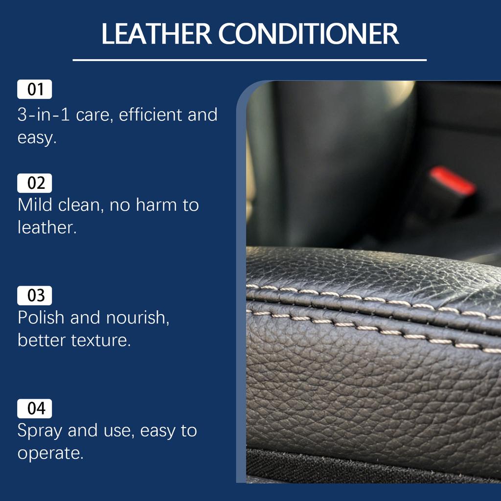 HOMONTH Leather Conditioner Cleaner for Car Seats, Interior Care, Mild Formula