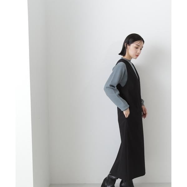 [Natural Beauty Basic] Back Strap V-Neck Jumper Skirt