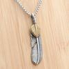 Подвеска с пером орла в стиле панк, ретро, модная мужская подвеска-перо, ожерелье
