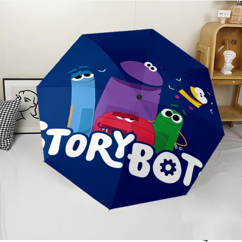 Спросите StoryBots Модный автоматический складной зонт с открыванием/закрыванием. Портативный и складной, идеально подходит для подарка, путешествий и повседневного использования.