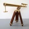 Double Barrel Telescope Navy Brass with Tripod Stand Beautiful Gift Item