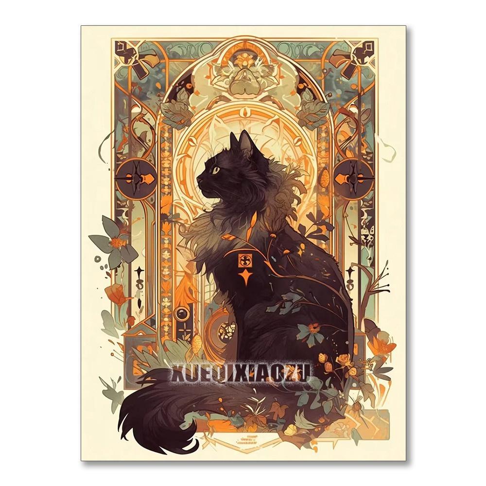 5D DIY Алмазная Живопись Вышивка Животное Кот Полностью Круглый Мозаика Цветок Полный Набор Искусство Декор Стены Ручная Работа Подарок