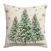 Christmas Tree Element Linen Material Pillowcase Warm Home Decoration Sofa Cushion Bedroom Pillowcase