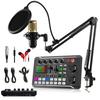 Podcast Microphone Bundle BM-800 Condenser Mic with F998 Live Sound Card Kit Podcast Equipment Bundle with Voice Changer and Mixer Functions