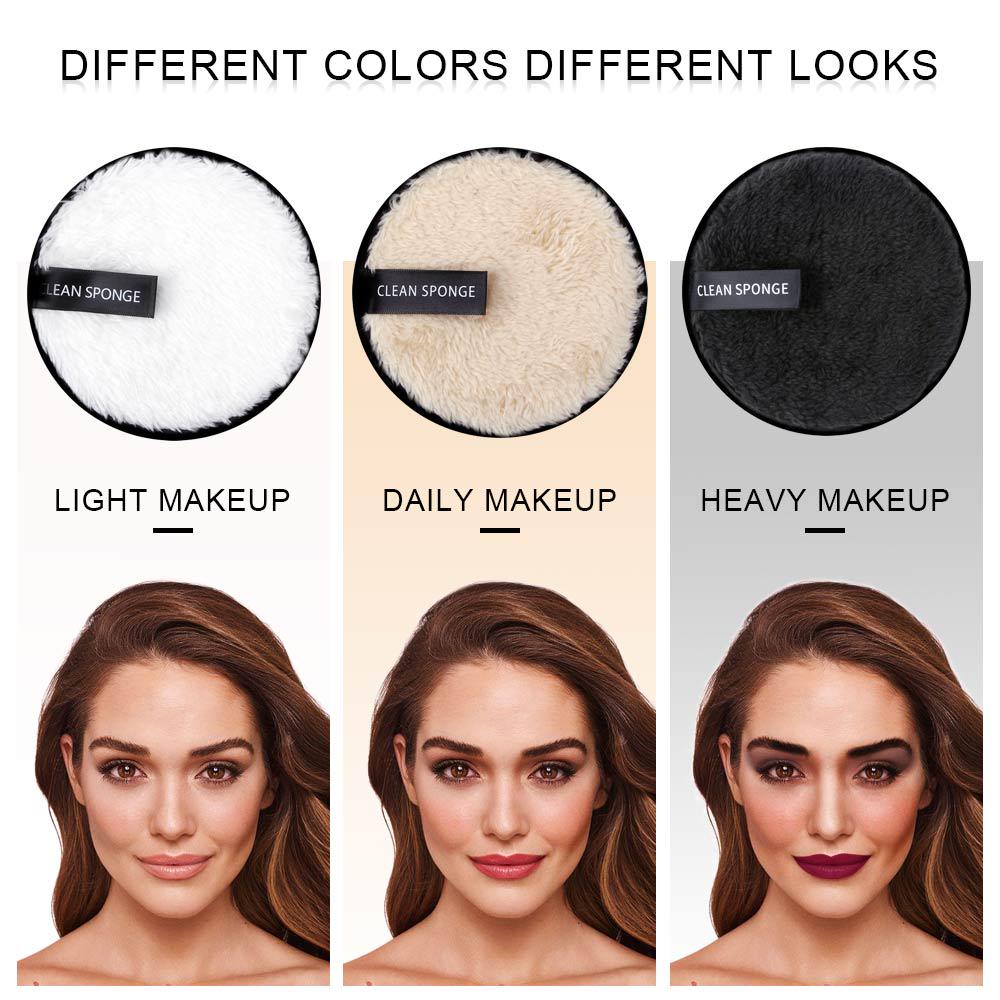 3 шт. многоразовые подушечки для снятия макияжа, моющиеся очищающие спонжи, хлопковые салфетки для лица, ткань из микрофибры, слоеные диски для снятия макияжа, инструменты