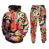 Tiger 3d Print Hoodie Suit Autumn Winter Pullover Men Women Sets Tiger Tracksuit Unisex Hoodie + Pants Two-piece Set