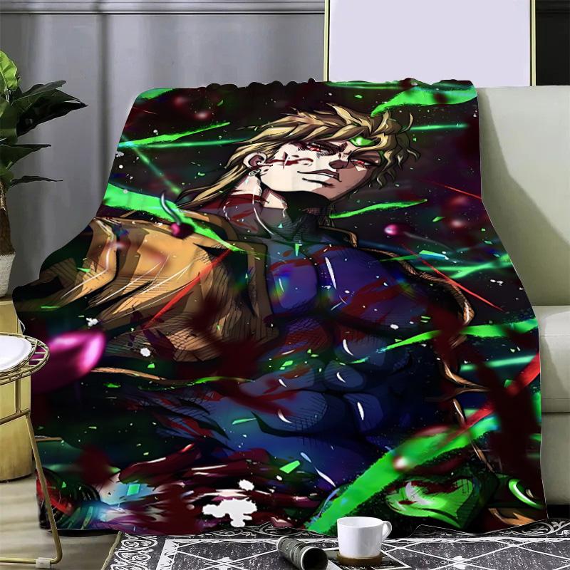 Аниме JoJo's Bizarre Adventure Печатное одеяло Одеяла для пикника Теплое одеяло Мягкое и удобное для дома и путешествий Подарок на день рождения