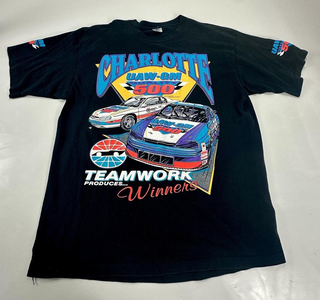 Vintage 90s Charlotte 500 T Shirt 2XL NASCAR Motorway Racing Fade Single Stitch Unisex T-Shirt