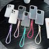 For iPhone 16 Pro Max Case Rhinestone Decor Glitter TPU Anti Drop Phone Cover with Adjustable Wrist Strap