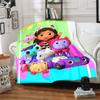 1pc Blanket Gabby's Dollhouse Print Design, Lightweight Blanket for Sofa, Bed- Soft &Warm, Gift for All Seasons like Christmas, Halloween