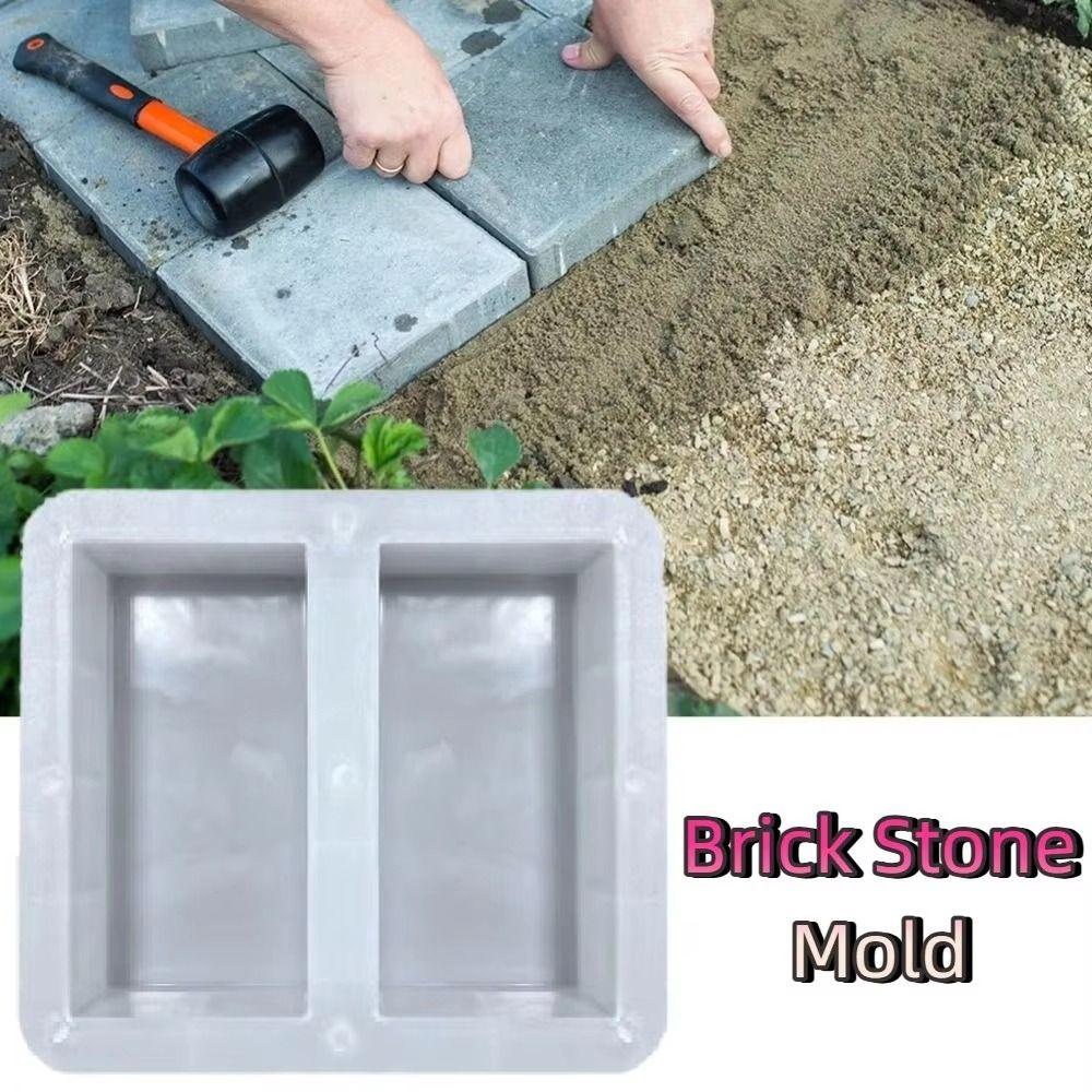 1Pcs Reusable Paving Brick Mould 20x10cm Concrete Path Maker Mold  For Lawn Patio Yard Garden