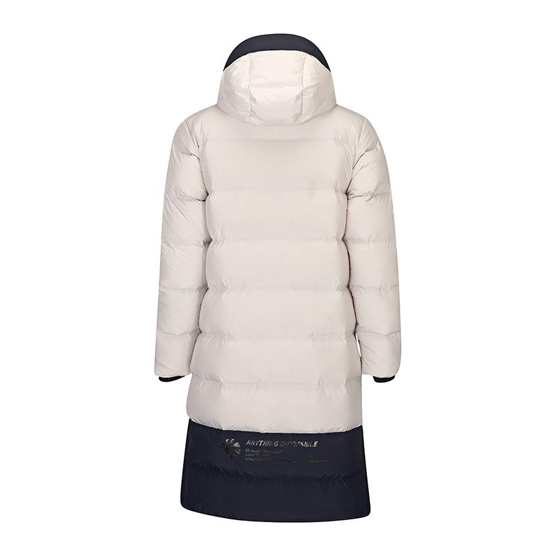 Li-Ning Однотонная длинная куртка с капюшоном, мужская верхняя одежда, серый цвет AYMS209-1