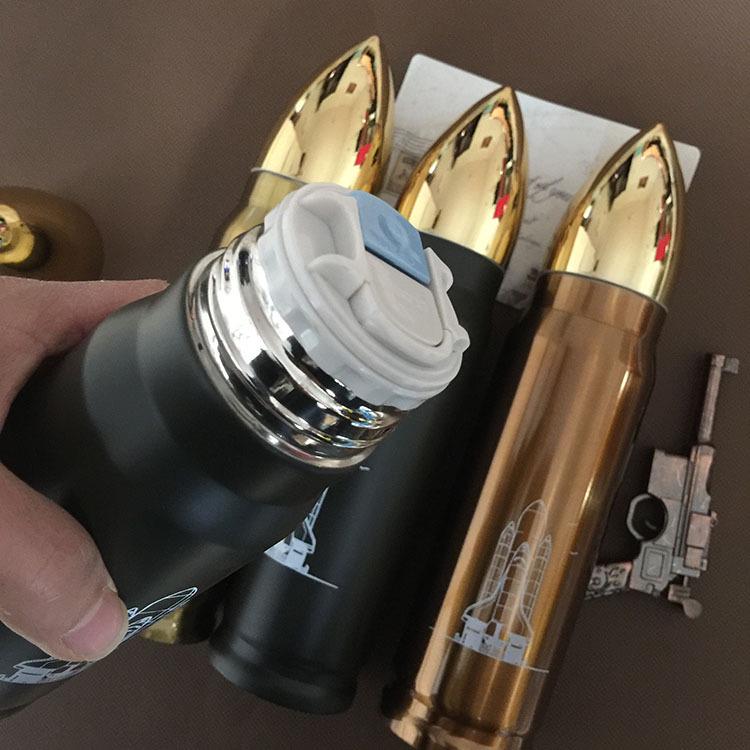 Бутылка для воды из нержавеющей стали с пулевидной головкой, термос для воды, подарочная кружка для бизнеса