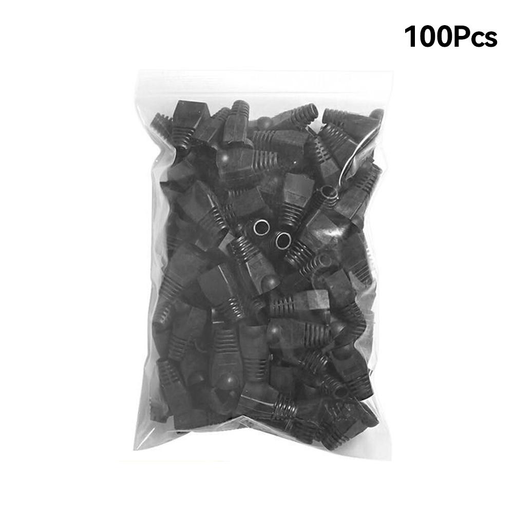 100 шт. разноцветных CAT5E CAT6 RJ45 Ethernet сетевых кабелей защитные чехлы для кабельных разъемов крышки вилки